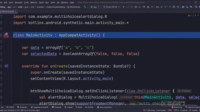 ANDROID - MULTIPLE CHOICE ALERT DIALOG TUTORIAL IN KOTLIN смотреть онлайн