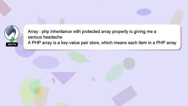 Array : php inheritance with protected array property is giving me a serious headache смотреть онлайн