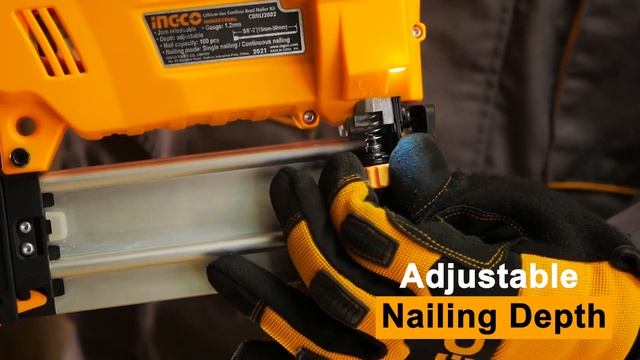 Ingco CBNLI2028 Lithium-Ion 20V Cordless Brad Nailer
