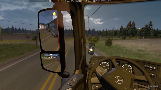 ETS2 | 010 | Mit Flugzeugreifen nach Turku | Combitrailer | MB New Actros смотреть онлайн