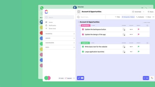 ClickUp AI Assistant / update your workspace from messengers смотреть онлайн