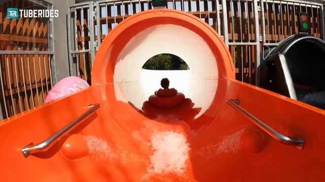 Boomerang Slide in Poland: Baseny Wisła - Wahadło Halfpipe Water Slide POV смотреть онлайн
