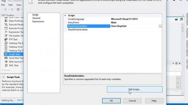 SSIS - Read Object Type Variables Or Custom Variable in Script Task