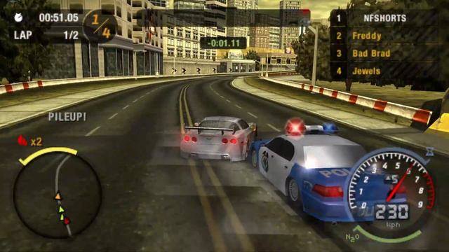 PSP Need for Speed Most Wanted 5-1-0 (2005) Corvette Z06 - Circuito смотреть онлайн
