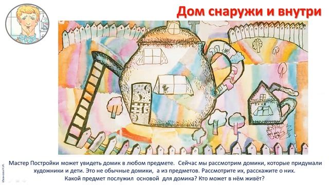 1 кл.ИЗО. 23  урок. Дом снаружи и внутри