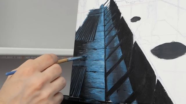 Rainy City Painting with Acrylics | Painting with Ryan смотреть онлайн