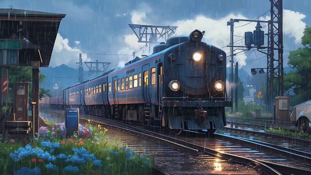 Train On A Rainy Day 🚟 Rain Lofi Songs With Rain Sound To Help You Sleep Better 🚟 Pluviophile Lofi
