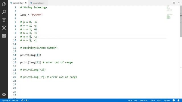 String Indexing in Python смотреть онлайн
