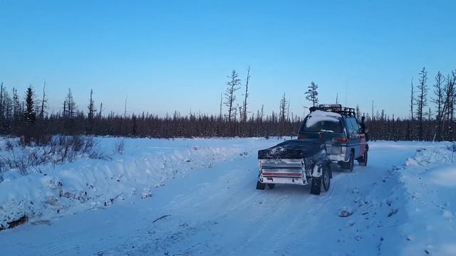 Наледь в Эвенкии прохождение на MMC Delica+ прицеп смотреть онлайн