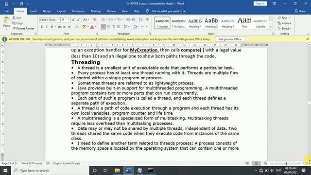 JAVA THREADING & USER DEFINE EXCEPTION смотреть онлайн