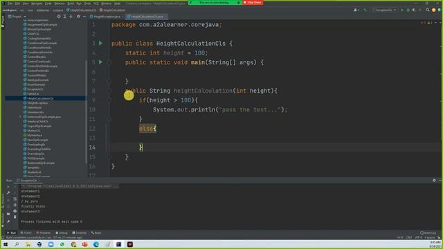 #39 - A2A LEARNER || Core Java - Custom Exceptions in Exception handling смотреть онлайн
