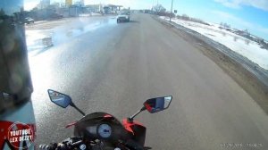 Прокатился по городу на мотоцикле motoland r1( viper r1), встретил колонну пожарных машин.