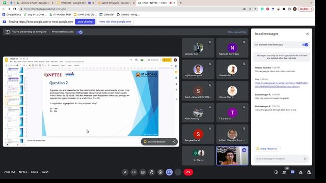 Data Analytics With Python | NOC23-CS08 | Live Session 7 | NPTEL смотреть онлайн