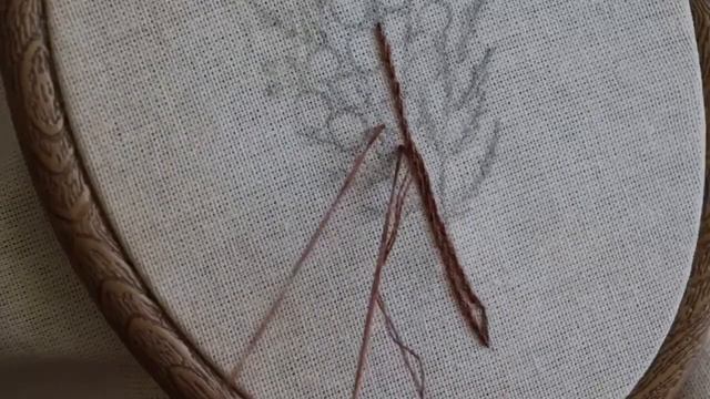 Вышивка стебельчатым швом. Мимоза, стебель смотреть онлайн