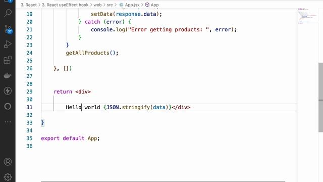 37. React useEffect hook: fetching data from internet смотреть онлайн