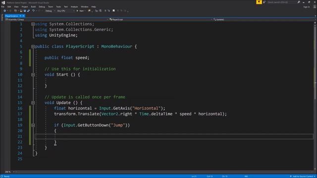 Unity Game Tutorials - Platform Game Part 2 - Player Movement and Jumping смотреть онлайн