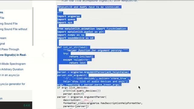 How to plot audio signals in Python using SoundDevice library смотреть онлайн
