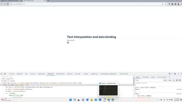 Vue.js Text Interpolation & Data Binding | Vue 3 Tutorial in Urdu and Hindi смотреть онлайн