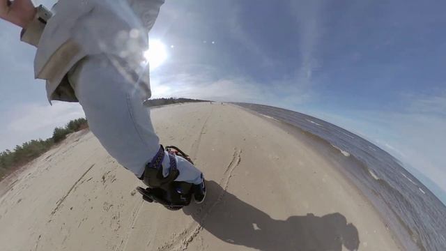 На моноколесе по пляжу с собаками смотреть онлайн