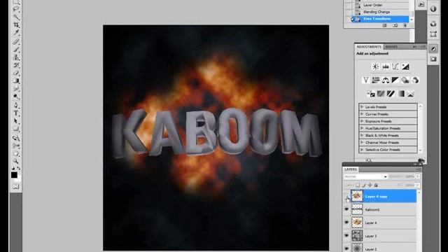Photoshop cs4 - tutorial kaboom смотреть онлайн