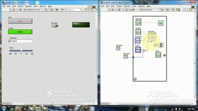 How to move Front panel Objects Right and Left using Property node in LabVIEW смотреть онлайн