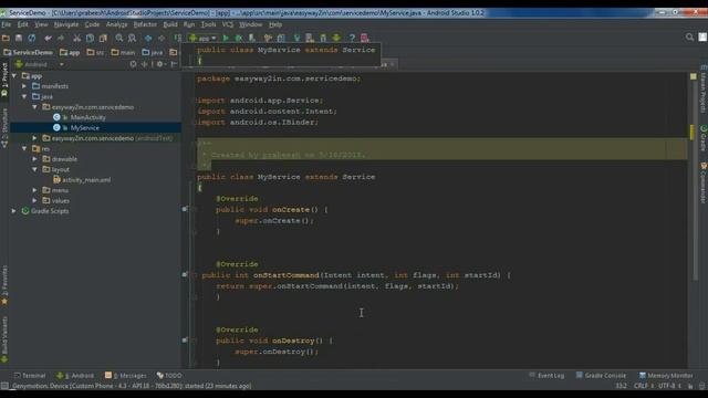 Android Studio Tutorial - 51 - Create a Started Service смотреть онлайн