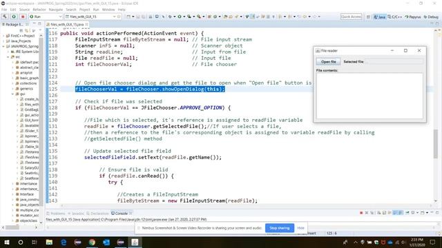 Reading Files with GUI - JAVA смотреть онлайн