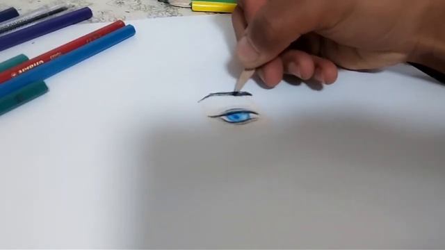 Как рисовать глаза цветными карандашами смотреть онлайн