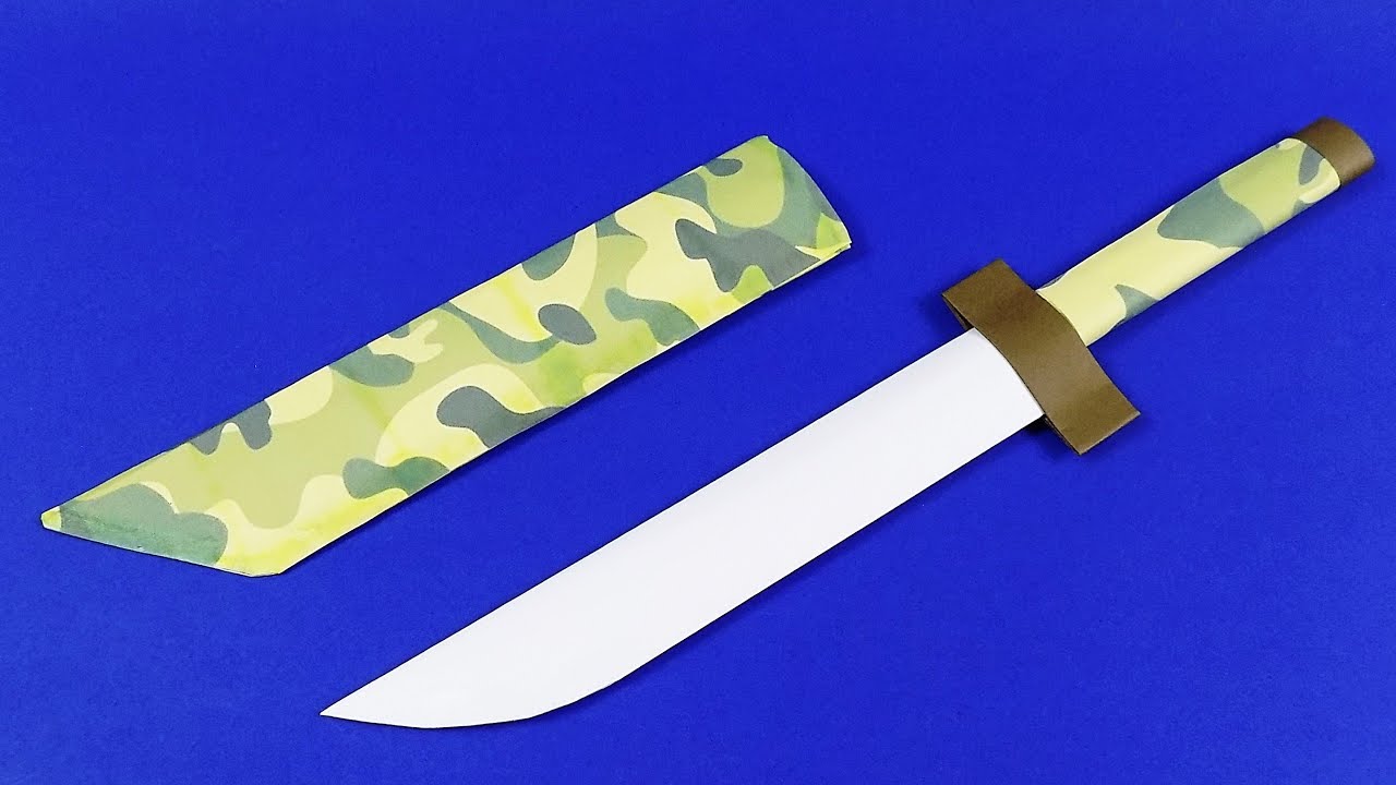Как сделать нож из бумаги своими руками смотреть онлайн
