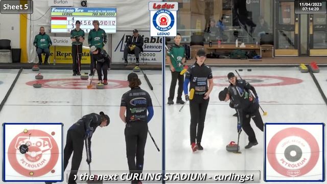 Kinley Burton vs. Darien Dunkle - TIEBREAKER - Leduc Lions U20 Bonspiel смотреть онлайн