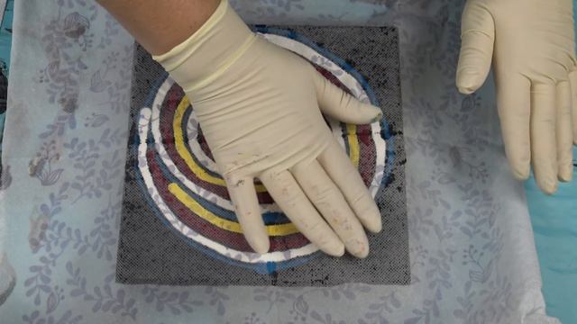 (213) Reverse flower dip with napkin - 3rd commission piece - Acrylic pouring technique смотреть онлайн