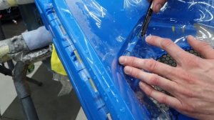 Пример использования парогенератора. Оклейка бампера. Обучение