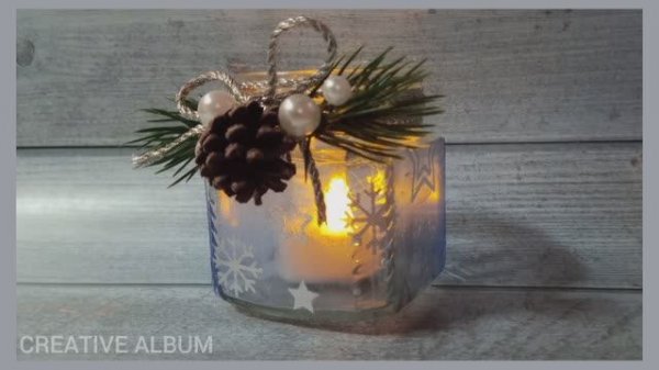 Подсвечник из банки своими руками