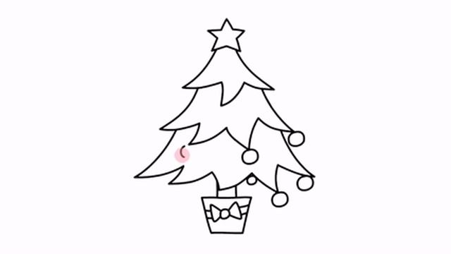 How to draw a Christmas tree | Как нарисовать новогоднюю Ёлку | Cómo dibujar un árbol de Navidad смотреть онлайн