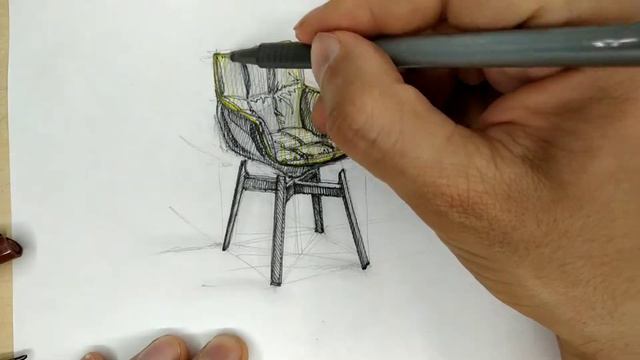 How to draw Chair Husk from B & B Italia. Speedpaint on Crafty Dufty. смотреть онлайн