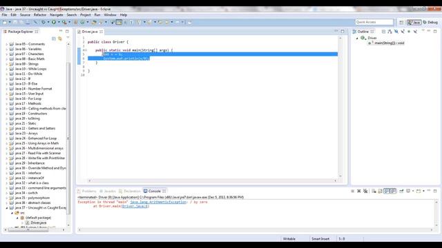 Learn Java - Beginner 38 - Checked vs Unchecked Exceptions смотреть онлайн
