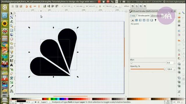 Inkscape Tutorial - How to design nbc logo смотреть онлайн