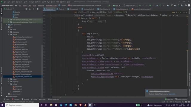Build WhatsApp Chat App Kotlin Android Studio Part 16 Friends List смотреть онлайн