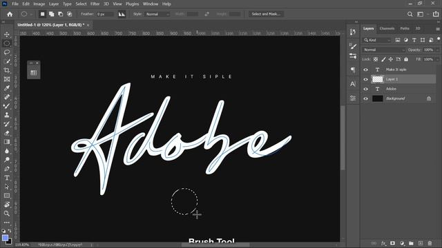 Photoshop Tutorial: Simple Mixer Brush Text Effect смотреть онлайн