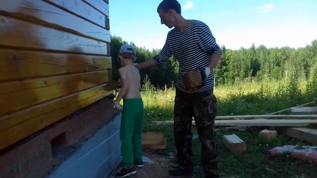 Покраска дома из бруса смотреть онлайн