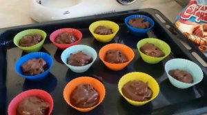 Рецепт вкусных шоколадных маффинов)