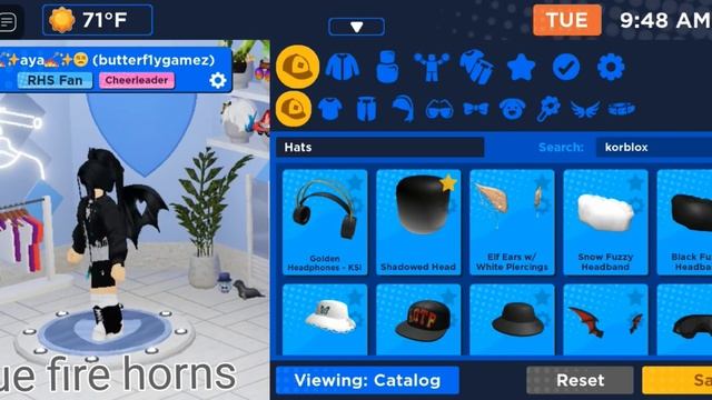 how to get blue fire horns, fire horns, korblox leg and headless in rhs2 (roblox high school2) смотреть онлайн
