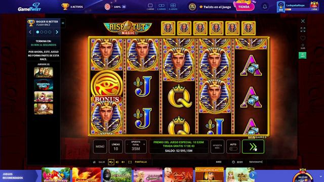 BONUS ROUND FREE SPINS Rise of Tut MAGIC (gametwist) fake money смотреть онлайн