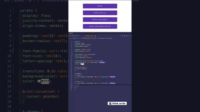 How to create button effects for website ✨#html #pug #scss #sass #css #website #dev смотреть онлайн