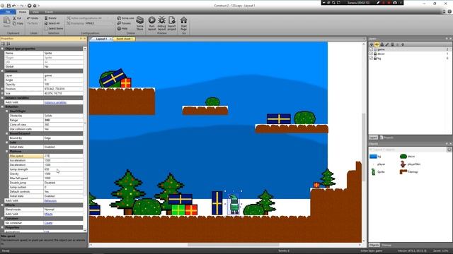 Construct 2 | делаем новогодний шутер смотреть онлайн