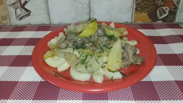 Куриная ПЕЧЕНЬ с ЯБЛОКАМИ. Отличный вариант ужина! смотреть онлайн