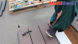 Монтаж террасной доски из ДПК MultiDeck