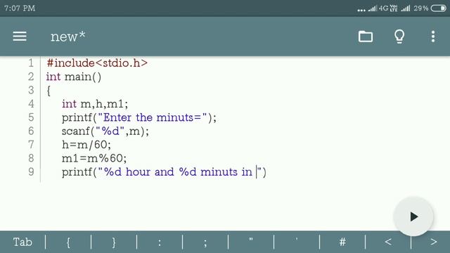 Write a program for convert time minutes to Hour смотреть онлайн