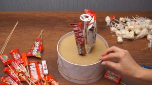 Букет из Конфет для детей на Воздушном Шаре! Как сделать букет в коробке своими руками.