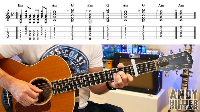 Johnny Cash Solitary Man Guitar Tutorial Lesson смотреть онлайн